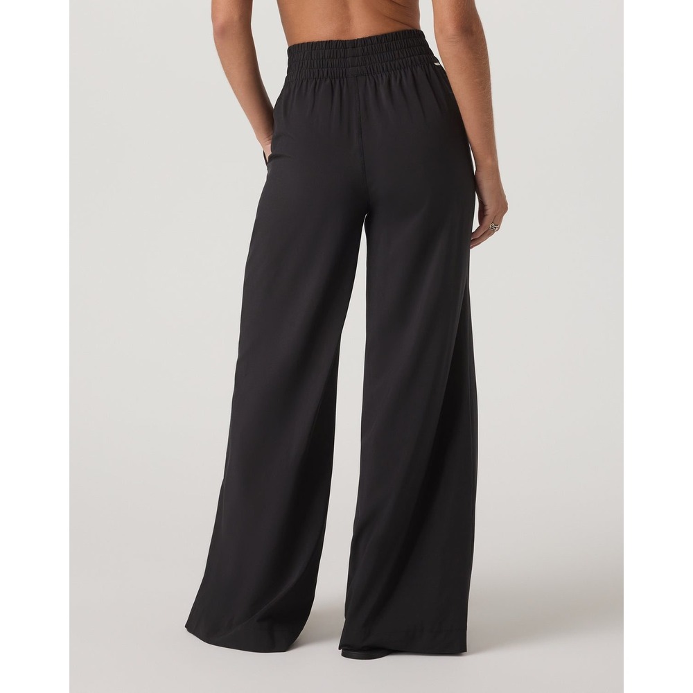Vuori Villa Wideleg Pant Womens Larg NWT High Rise Relaxed Athleisure Black - Picture 3 of 10